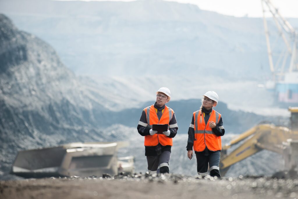 Link Resources G2 training carry out the risk management process workers conducting site safety inspection at mine