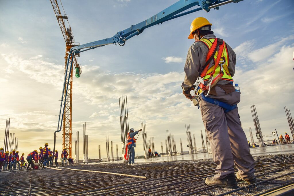 Link Resources white card training workers following safety procedures on construction project