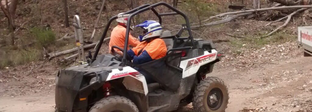 Link Resources AHCMOM217 operate quad bikes training worker driving ATV utility vehicle on rough terrain