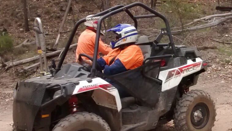 Link Resources AHCMOM217 operate quad bikes training worker driving ATV utility vehicle on rough terrain