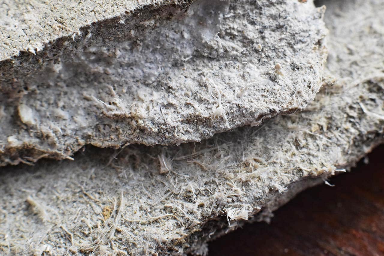 Link Resources remove friable asbestos training damaged asbestos material showing hazardous fibres